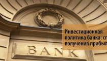 Инвестиционная политика банка